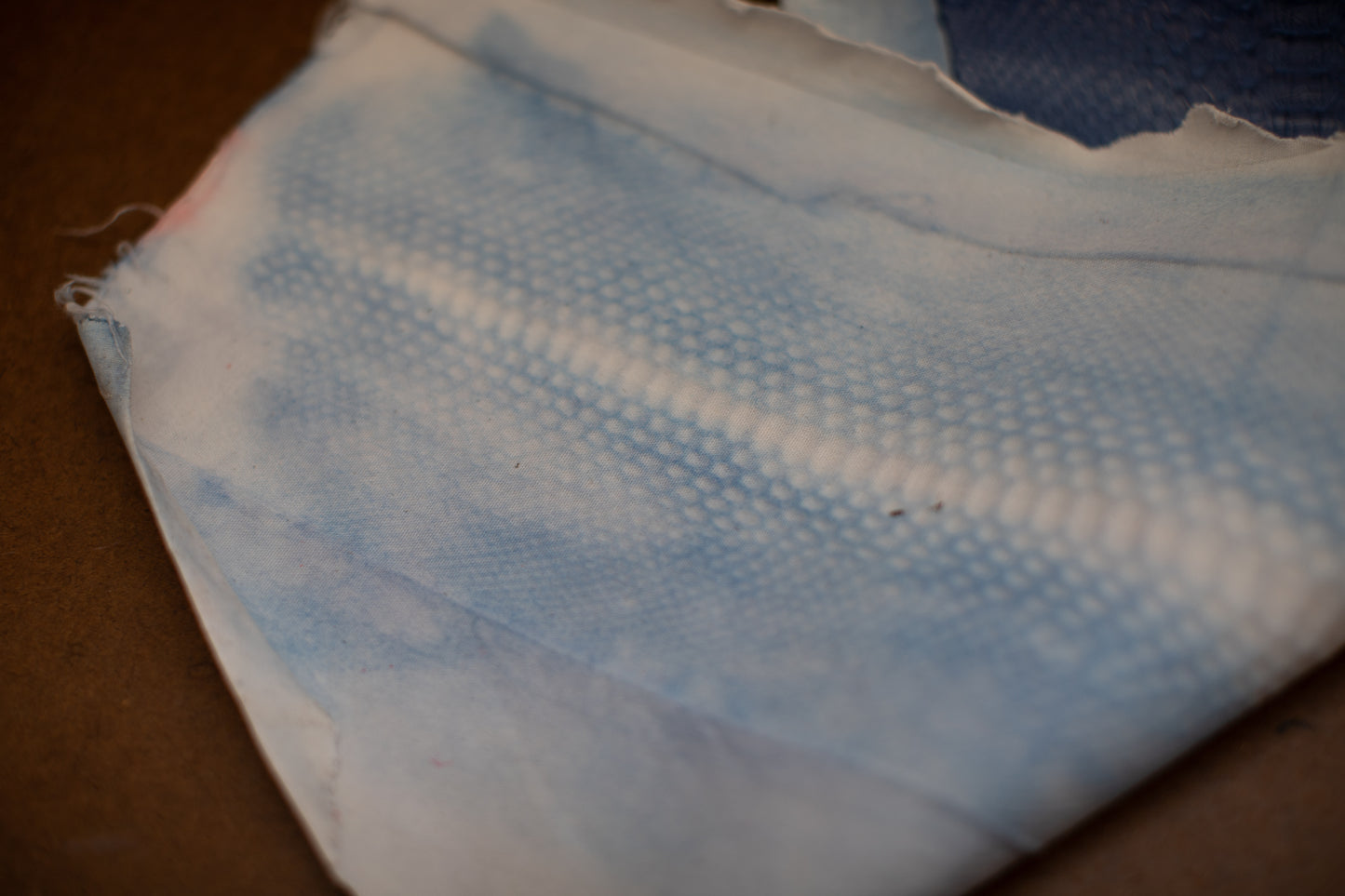 2.6 M Blue Matte Stretch Backing Python Leather