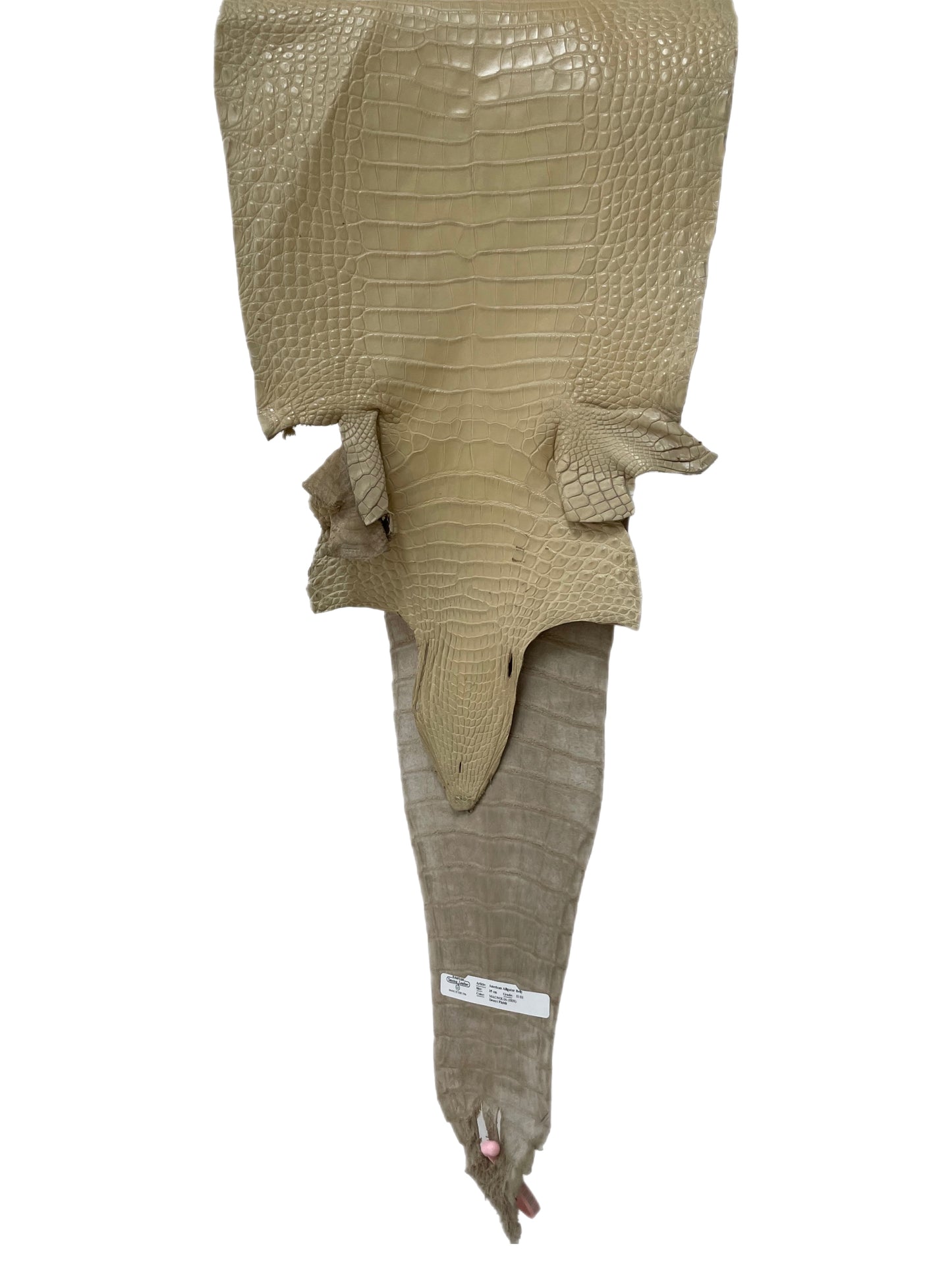 35 cm Grade 2/3 Magnolia Matte Farm Raised American Alligator Leather - Tag: FL18-0034543