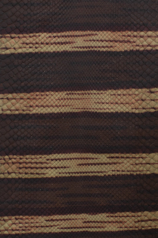 3.12 Meter Python Leather Dark Tribal Front Cut