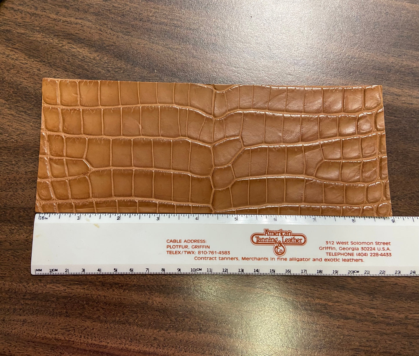 Belly Cut Nile Crocodile Leather Wallet Pre Cut Panel