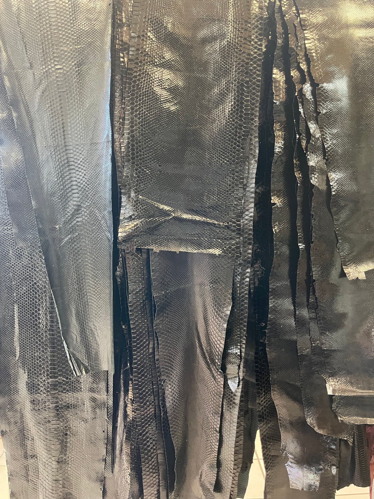Black Python Leather Special / per skin