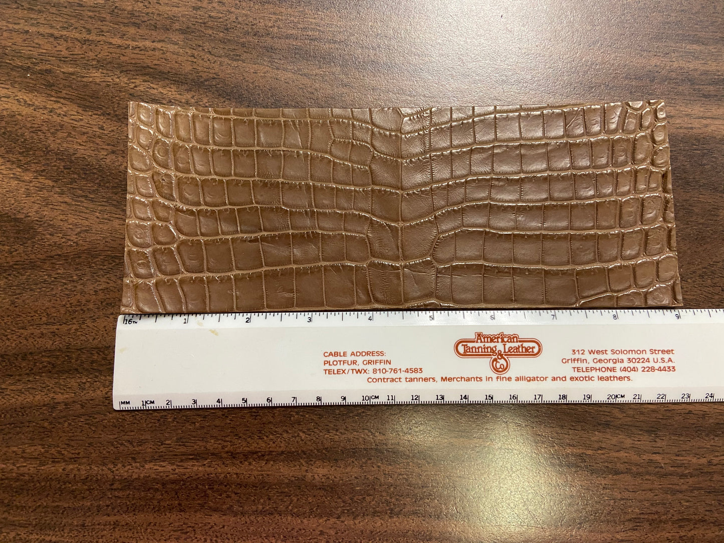 Belly Cut Nile Crocodile Leather Wallet Pre Cut Panel