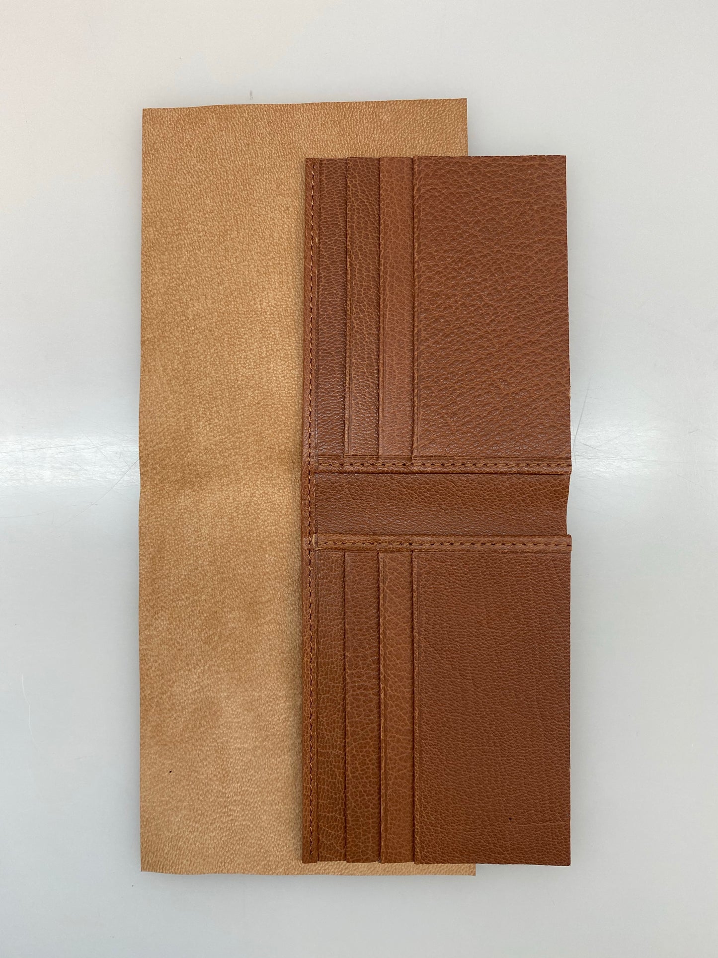 Full Grain Chèvre Leather Wallet Interiors and Precut / Skived Goat Backing