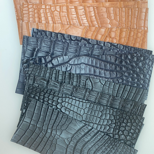 TAIL / FLANK / THROAT Nile Crocodile Leather WALLET PRE CUT PANEL