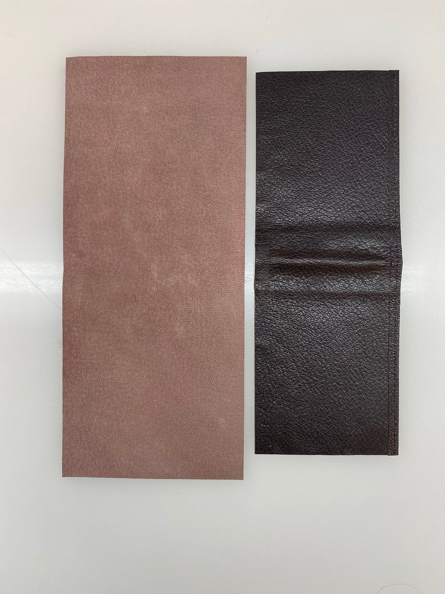 Full Grain Chèvre Leather Wallet Interiors and Precut / Skived Goat Backing