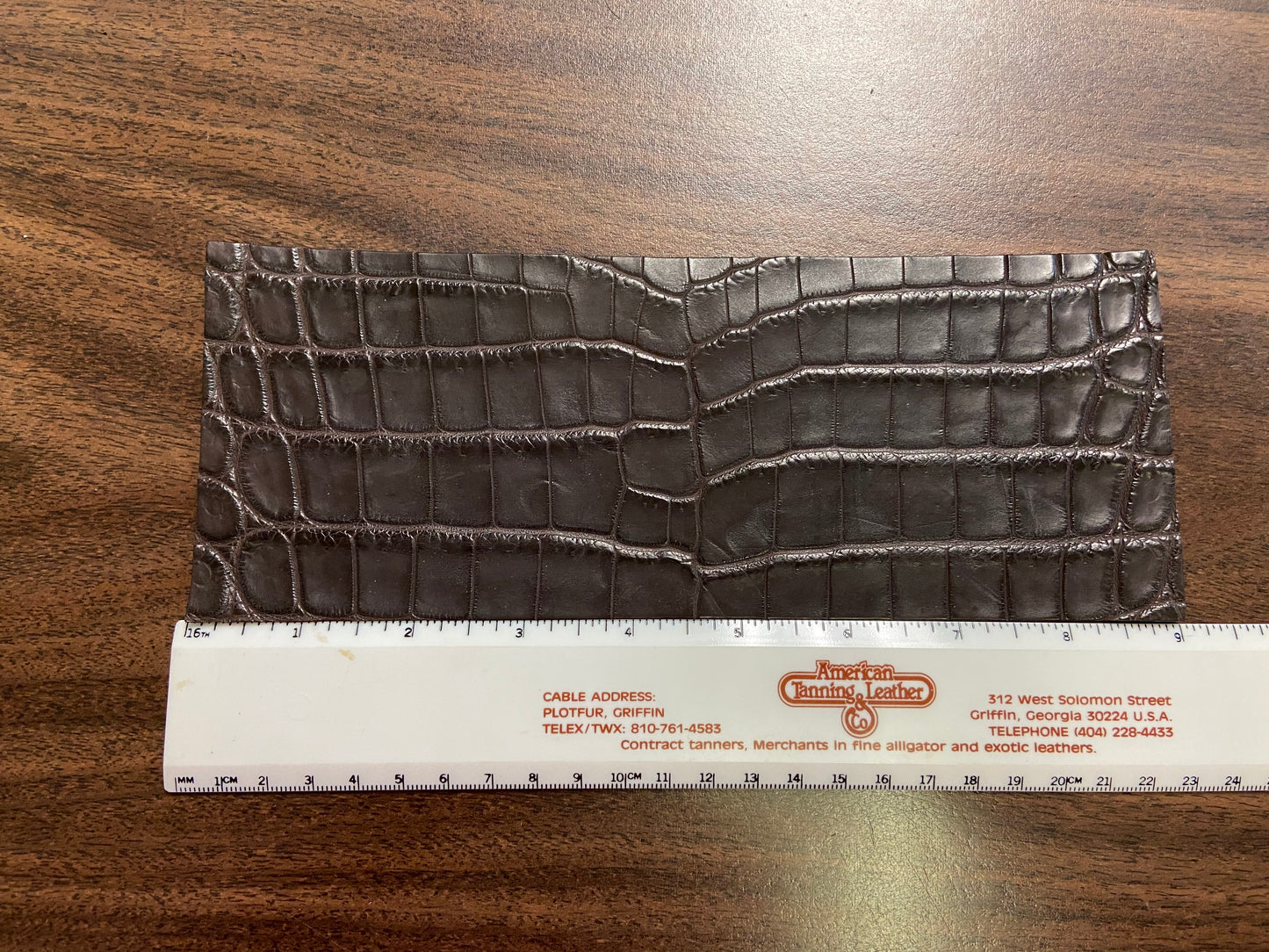 Belly Cut Nile Crocodile Leather Wallet Pre Cut Panel