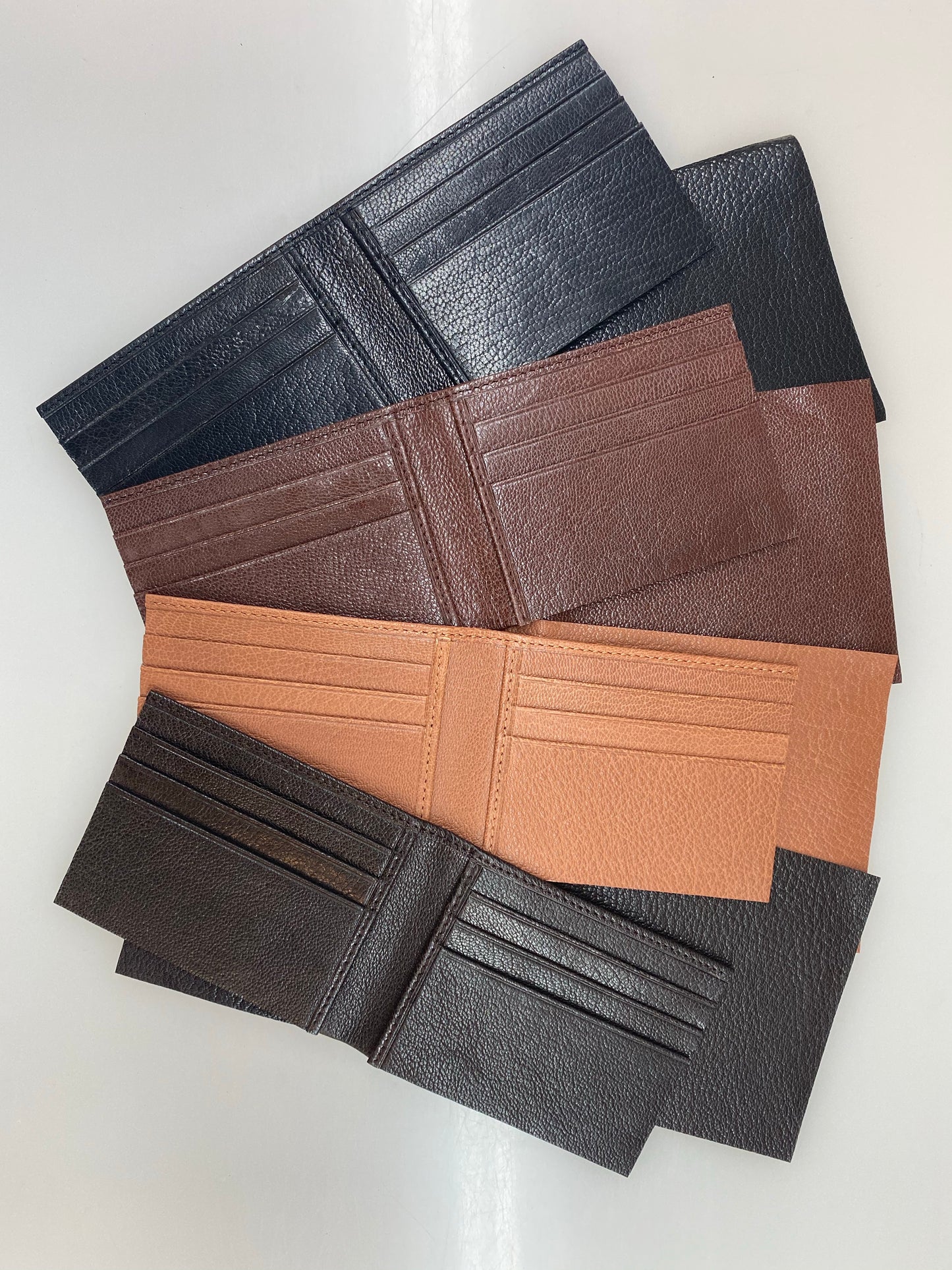 Full Grain Chèvre Leather Wallet Interiors and Precut / Skived Goat Backing