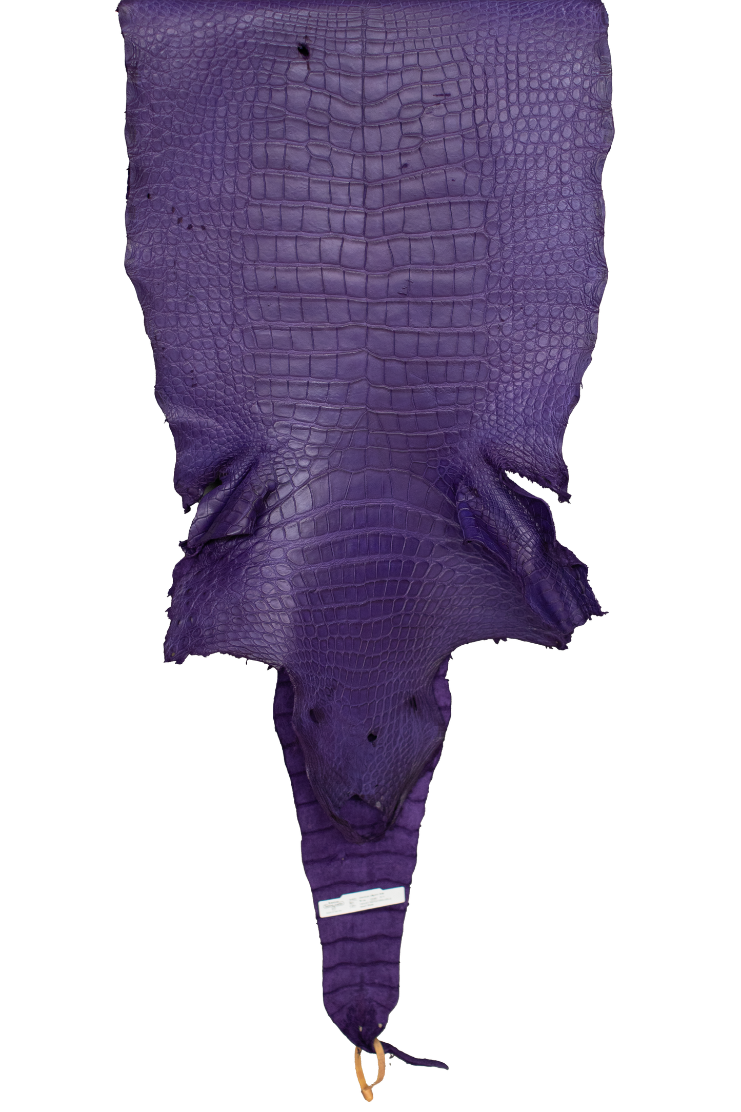 50 cm Grade 4/5 Violet Primavera Matte Wild American Alligator Leather - Tag: LA22-0021229
