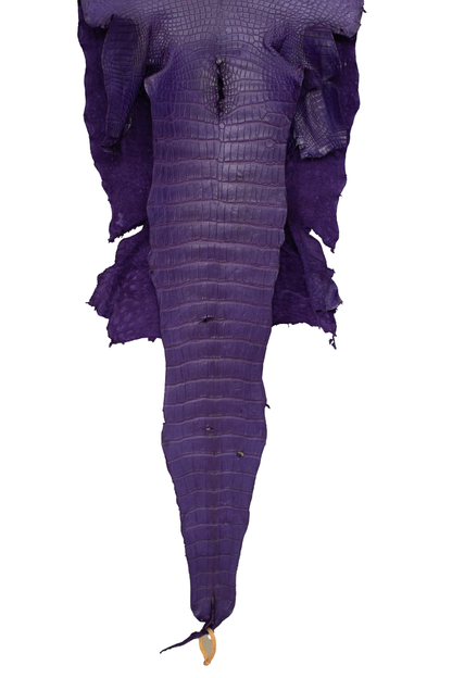 50 cm Grade 4/5 Violet Primavera Matte Wild American Alligator Leather - Tag: LA22-0021229
