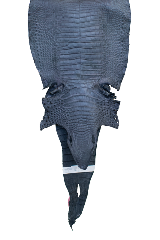 27 cm Grade 4/5 Blue Jean Matte Farm Raised American Alligator Leather - Tag: FL21-0023939