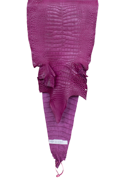 30 cm Grade 3/4 Magenta Matte Farm American Alligator Leather - Tag: FL21-0024236