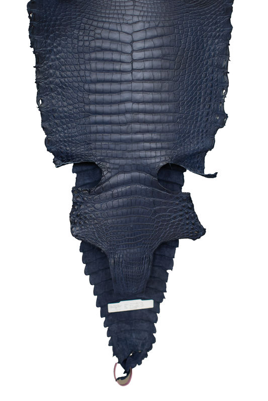38 cm Grade 2/3 Space Blue Antique Farm Raised American Alligator Leather - Tag: FL21-0024267