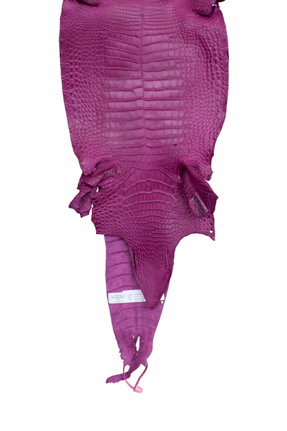 28 cm Grade 2/3 Magenta Matte Farm American Alligator Leather - Tag: FL21-0024309