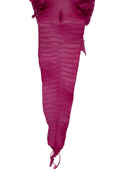 26 cm Grade 2/3 Fuchsia Matte Farm American Alligator Leather - Tag: FL21-0024580