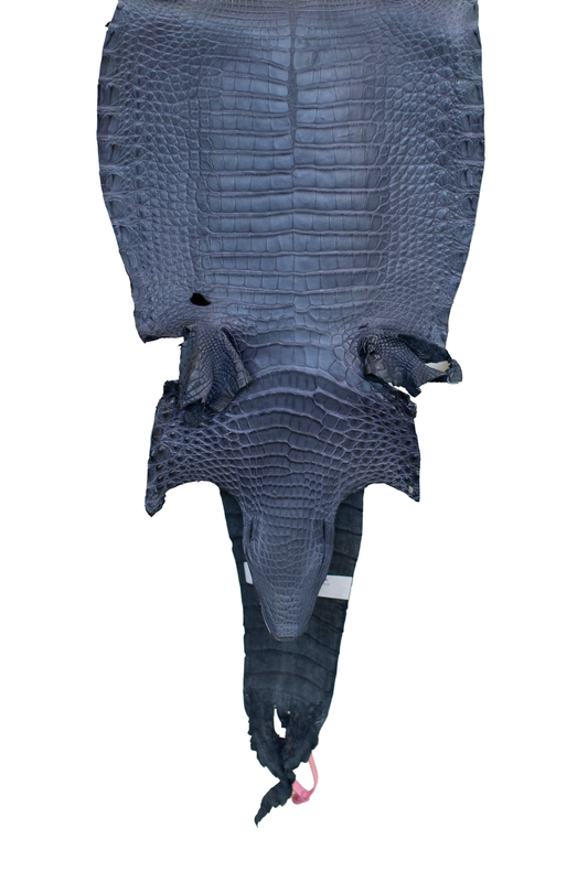 26 cm Grade 3/4 Blue Jean Matte Farm Raised American Alligator Leather - Tag: FL21-0024630