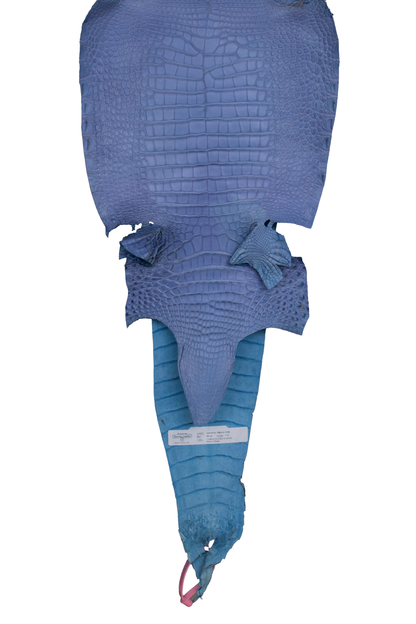 28 cm Grade 1/2 Carolina Blue Matte Farm American Alligator Leather - Tag: FL21-0024780