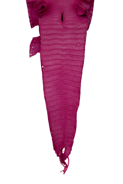 27 cm Grade 2/3 Fuchsia Matte Farm American Alligator Leather - Tag: FL21-0024839