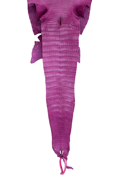 26 cm Grade 3/4 Magenta Matte Farm American Alligator Leather - Tag: FL21-0024970