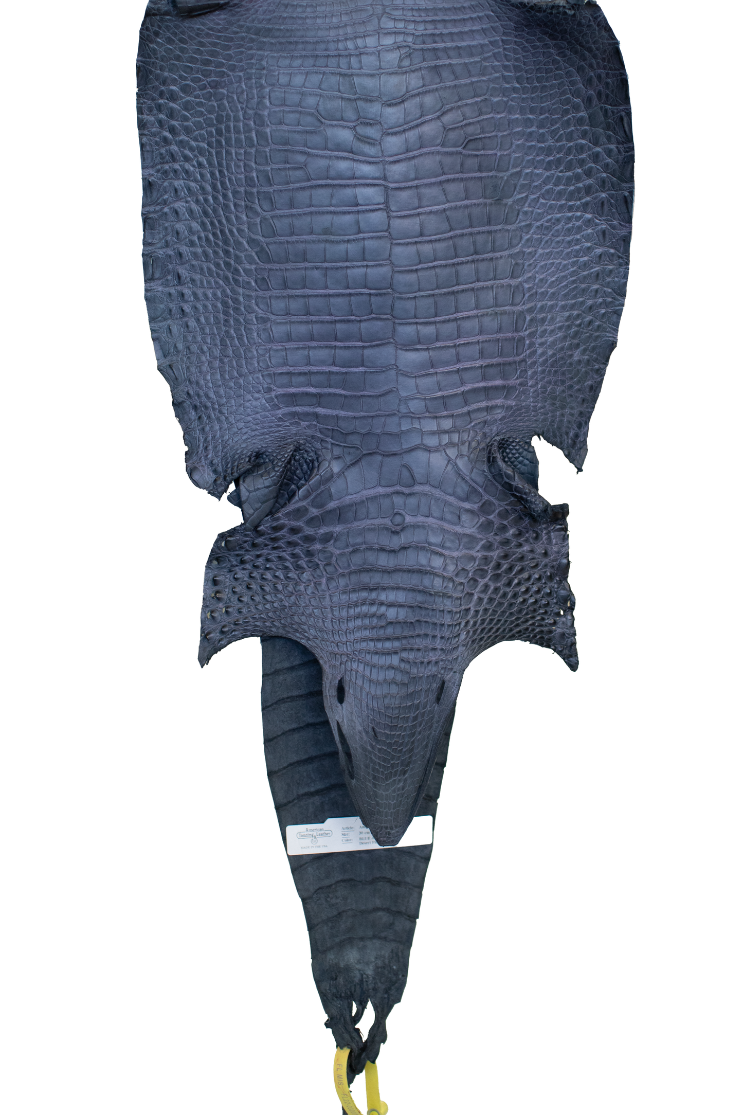 30 cm Grade 2/3 Blue Jean Matte Farm Raised American Alligator Leather - Tag: FL22-0030078