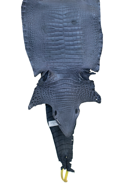 24 cm Grade 4/5 Blue Jean Matte Farm Raised American Alligator Leather - Tag: FL22-0030190