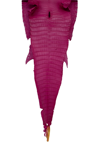 27 cm Grade 2/3 Fuchsia Matte Farm American Alligator Leather - Tag: FL22-0030322