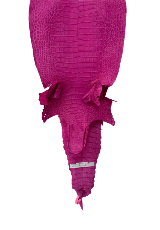 29 cm Grade 2/3 Rosa Matte Farm-Raised American Alligator Leather - Tag: FL21-0023947
