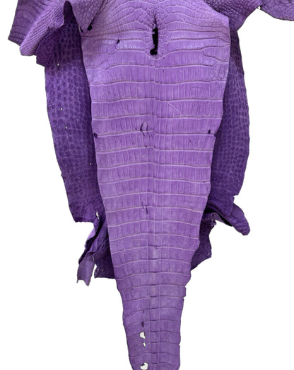 38 cm Grade 4/5 Lavender Jade Desert Wild American Alligator Leather - Tag: LA23-0003561