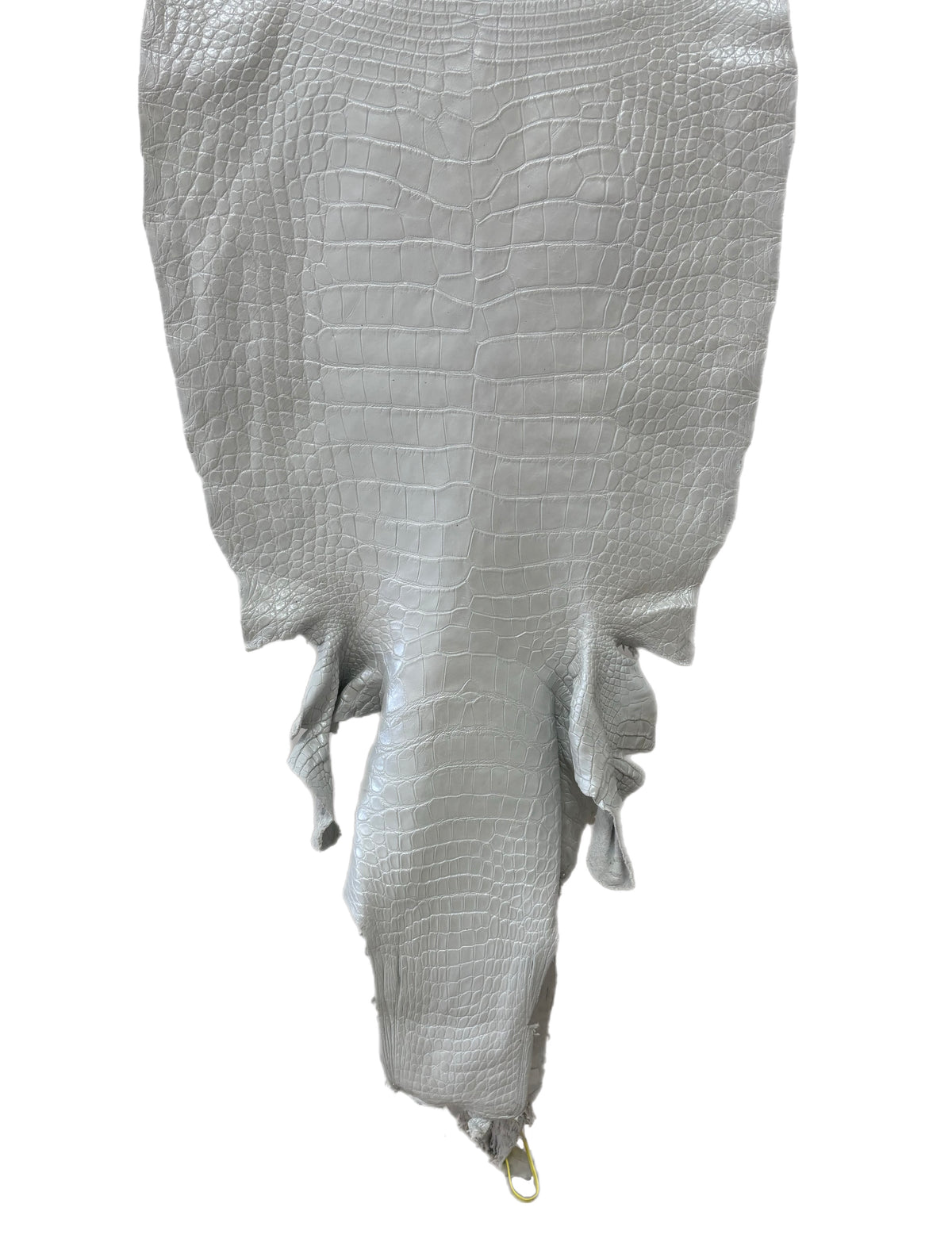 50 cm Grade 2/3 White Pearl Matte Wild American Alligator Leather - Tag: LA25-0010999