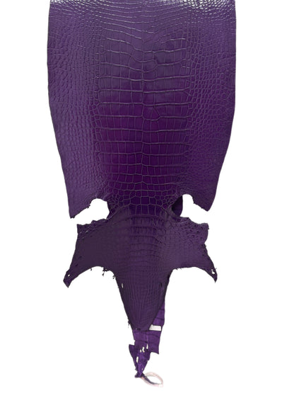 48 cm Grade 2/3 Violet Millennium Wild American Alligator Leather - Tag: LA23-0017988