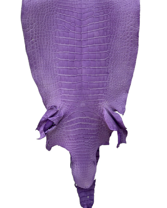 45 cm Grade 3/4 Lavender Jade Desert Wild American Alligator Leather - Tag: LA23-0024828