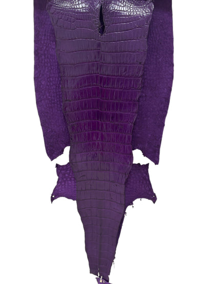 48 cm Grade 2/3 Violet Millennium Wild American Alligator Leather - Tag: LA23-0017988