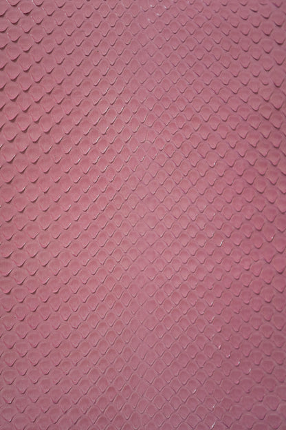 Cotton Candy Pink Glazed Front Cut Burmese Python Leather