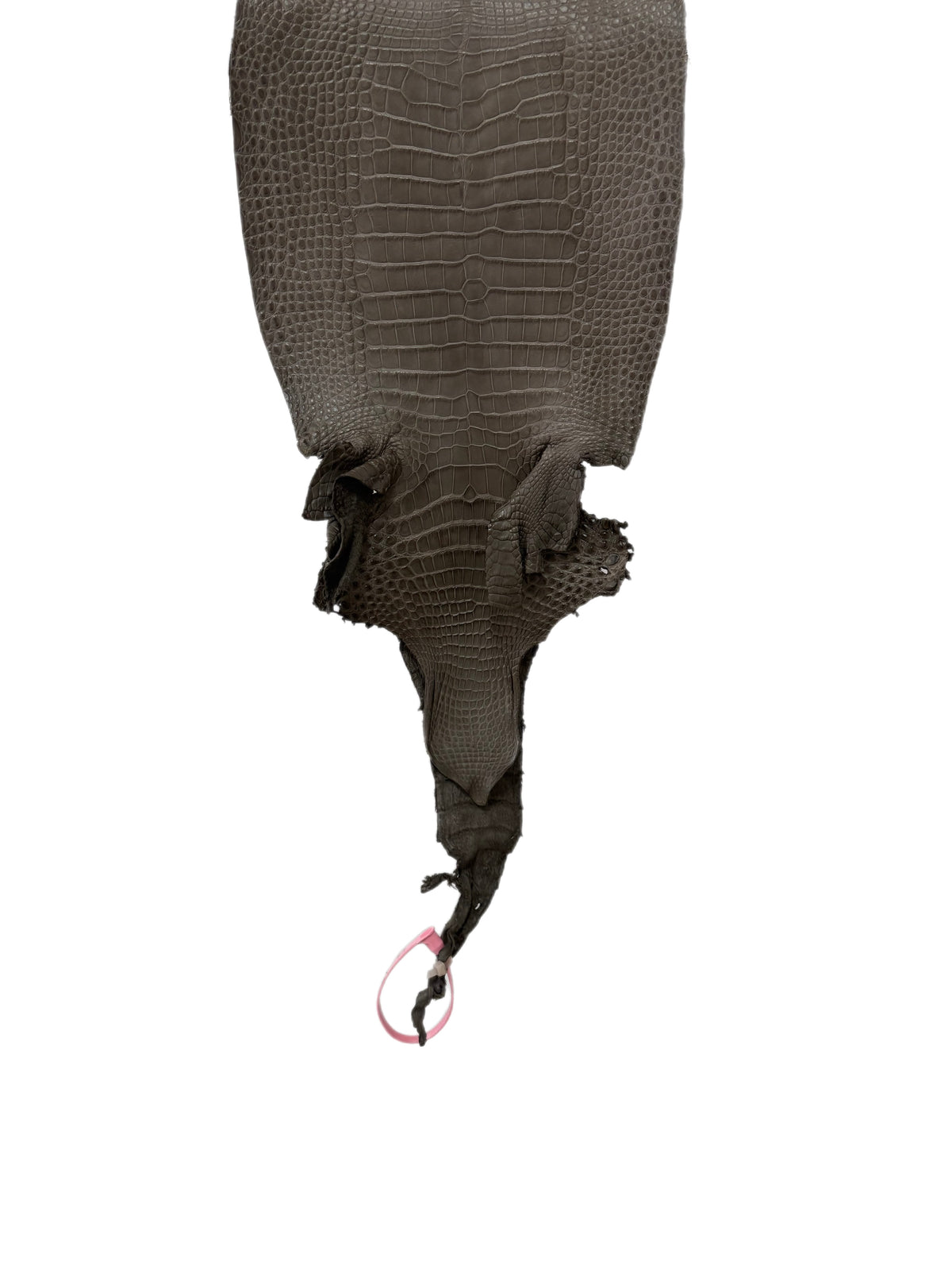 24 cm Grade 1/2 Etain Matte Farm-Raised American Alligator Leather - Tag: LA24-0228888