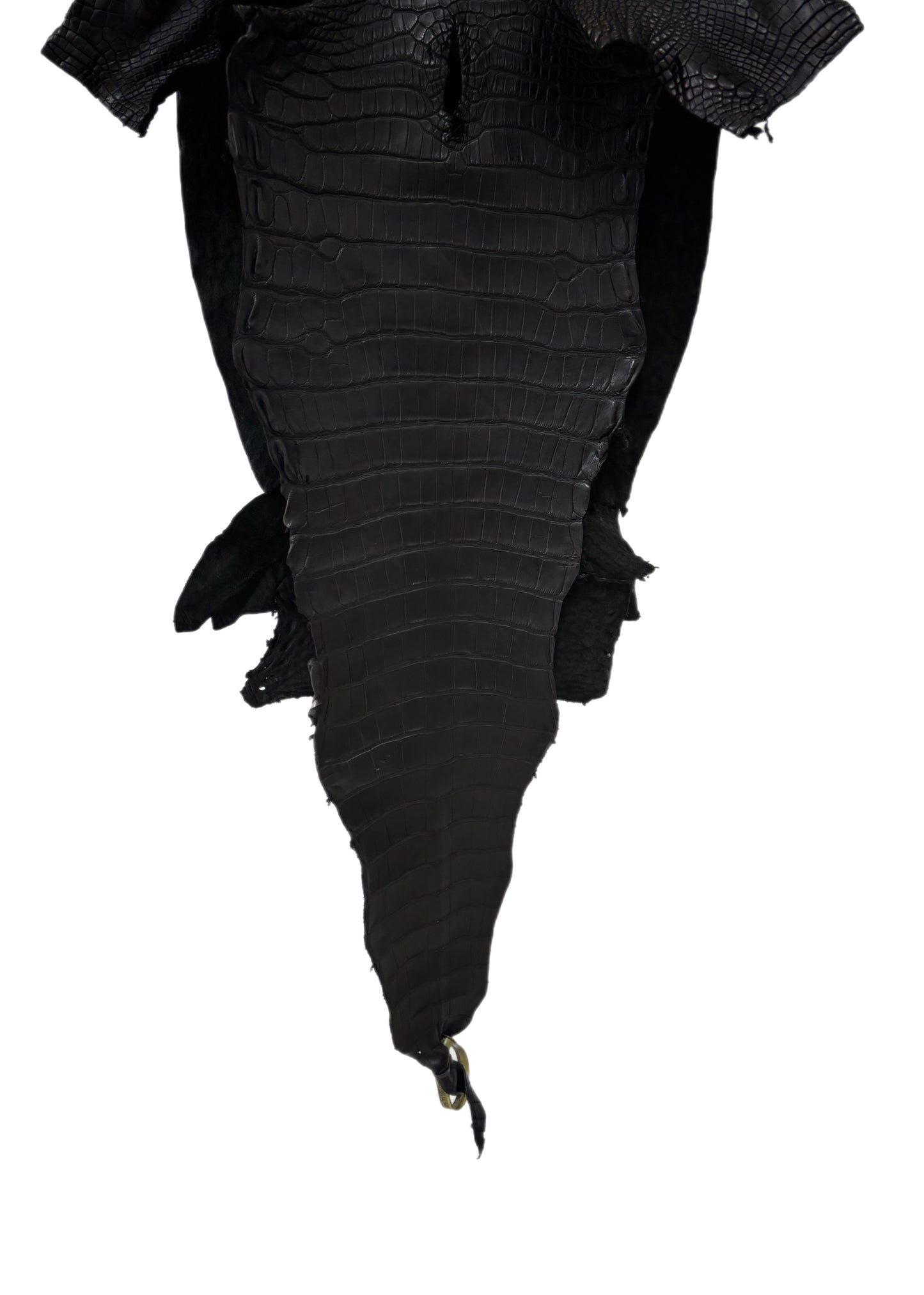 35 cm Grade 2/3 Black Matte Farm-Raised American Alligator Leather - Tag: LA25-0311255