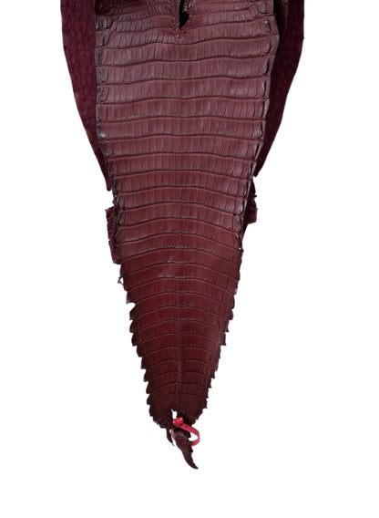31 cm Grade 1/2 Bordeaux Matte Farm-Raised American Alligator Leather - Tag: FL21-0024095