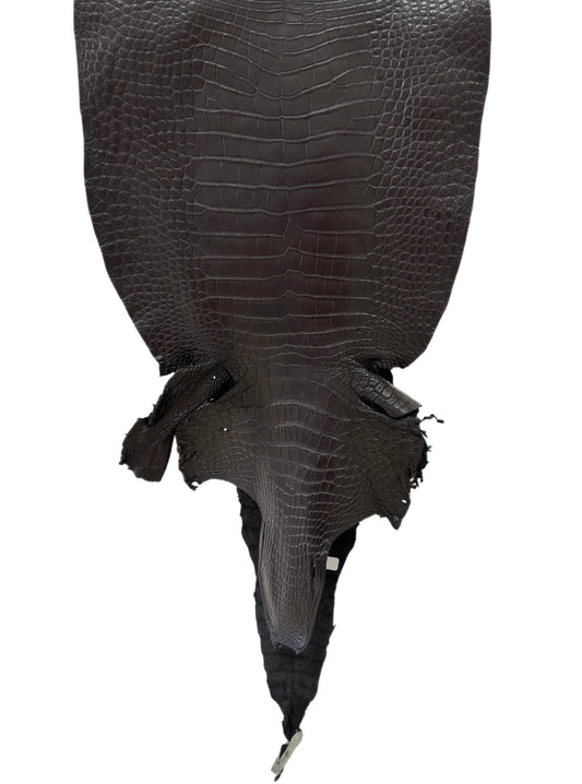 38 cm Grade 2/3 Black Matte Wild American Alligator Leather - Tag: LA23-0047073