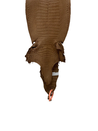 23 cm Grade 2/3 Cammello Matte Farm-Raised American Alligator Leather - Tag: LA24-0228927