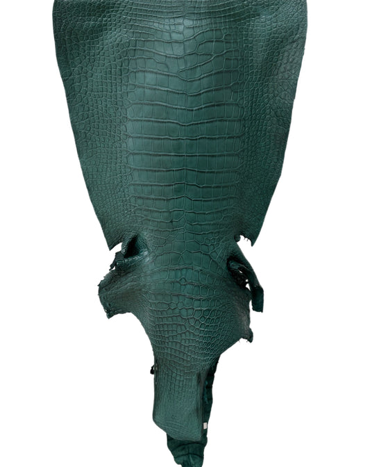49 cm Grade 3/4 Filigrana Matte Wild American Alligator Leather - Tag: LA25-0018657
