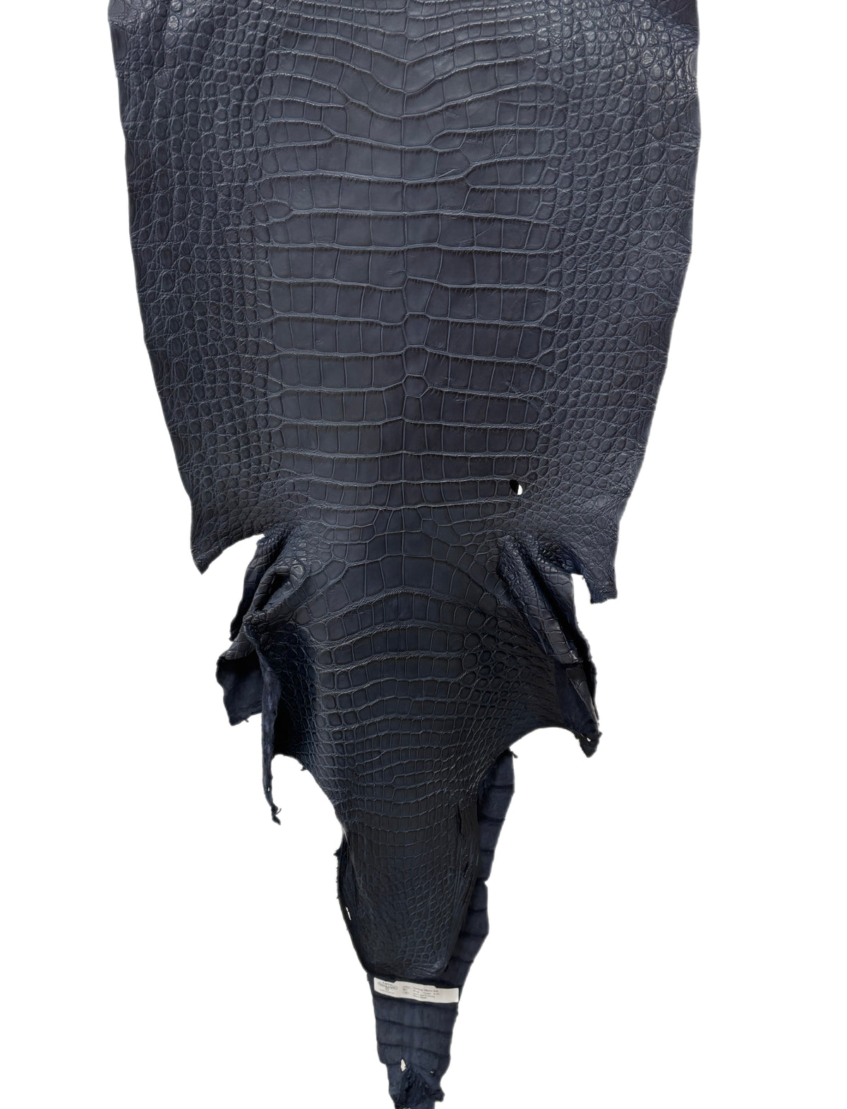 49 cm Grade 2/3 Navy Blue Matte Wild American Alligator Leather - Tag: LA25-0037522