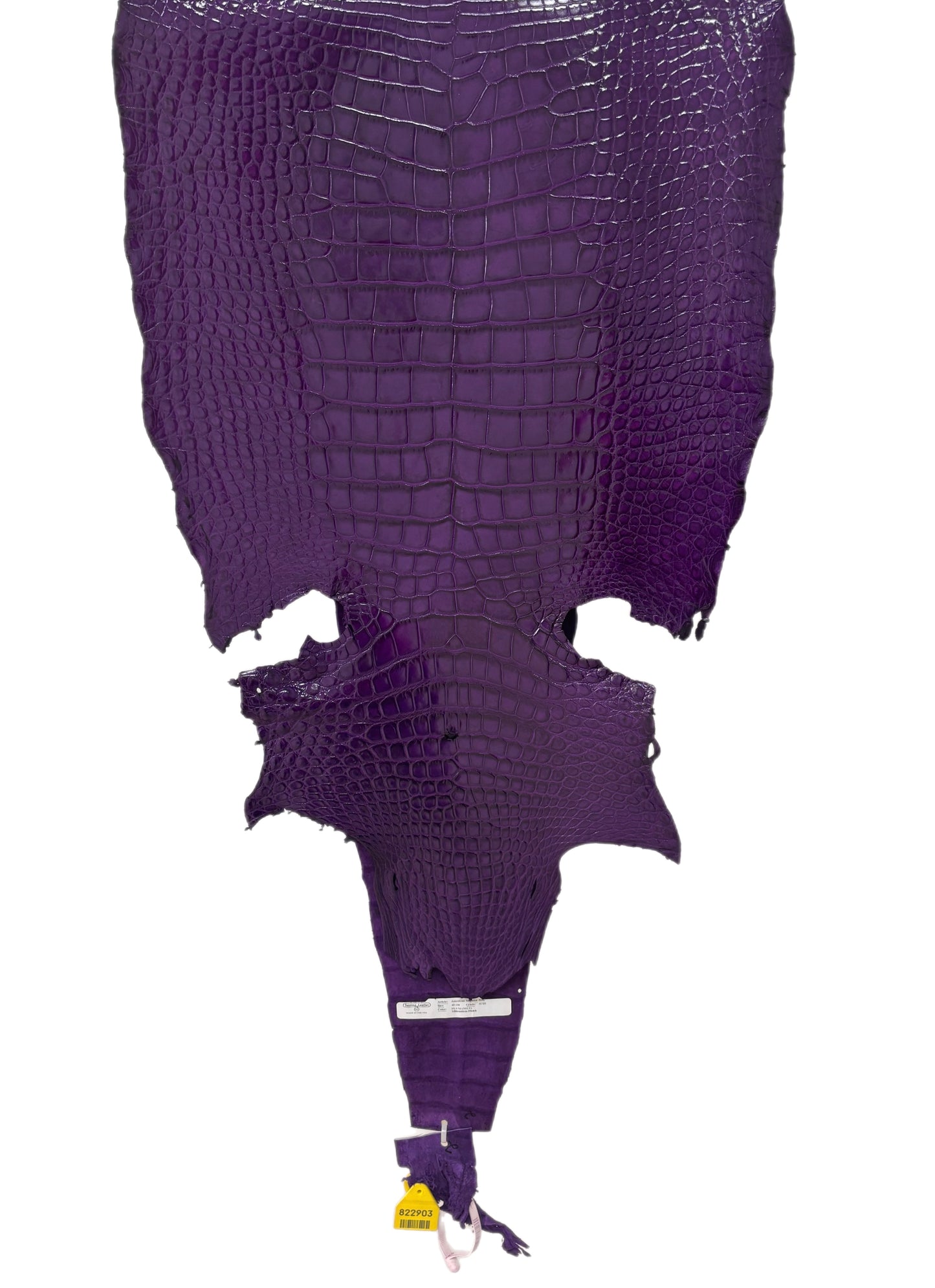43 cm Grade 2/3 Violet Millennium Wild American Alligator Leather - Tag: LA17-0051136
