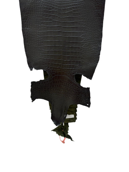 29 cm Grade 2/3 Olive Antique Farm-Raised American Alligator Leather - Tag: FL21-0024465