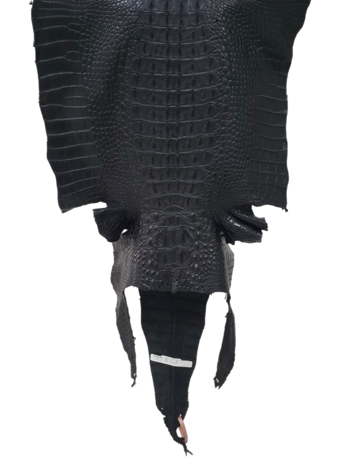 50 cm Grade 2/3 Black Matte American Alligator Hornback Leather - Tag: FL14-0030214