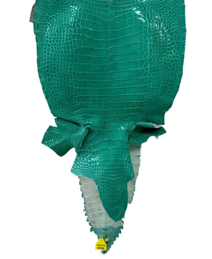 37 cm Grade 1 Tiffany Blue Classic Farm-Raised American Alligator Leather - Tag: GA13-0020988