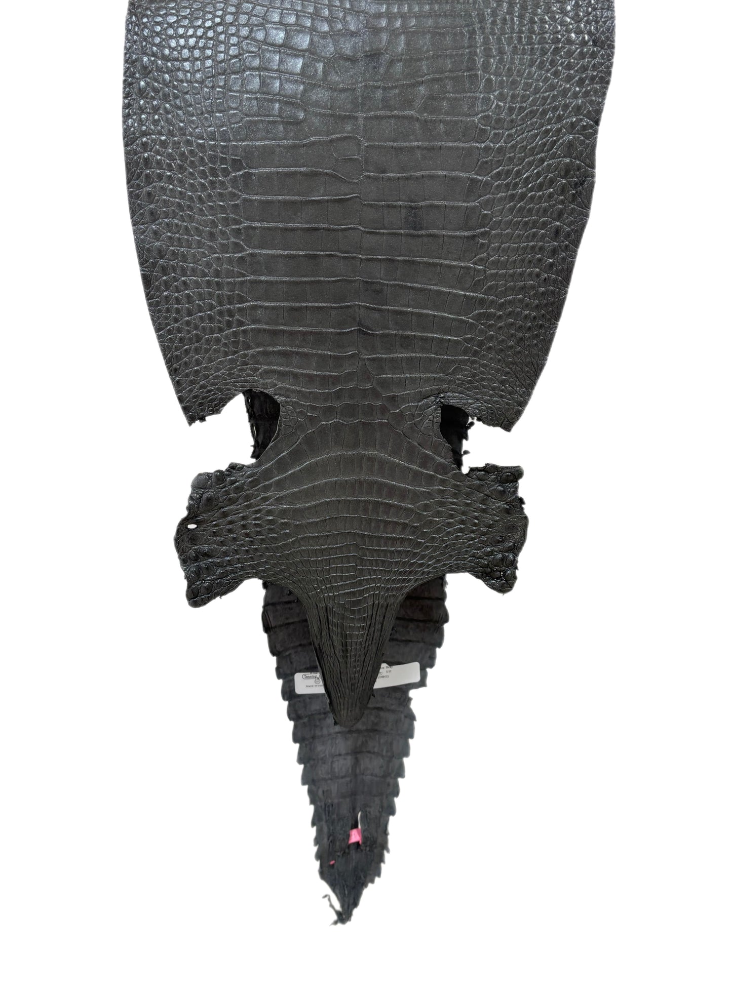 27 cm Grade 1/2 Gunmetal Matte Farm-Raised American Alligator Leather - Tag: FL21-0024898