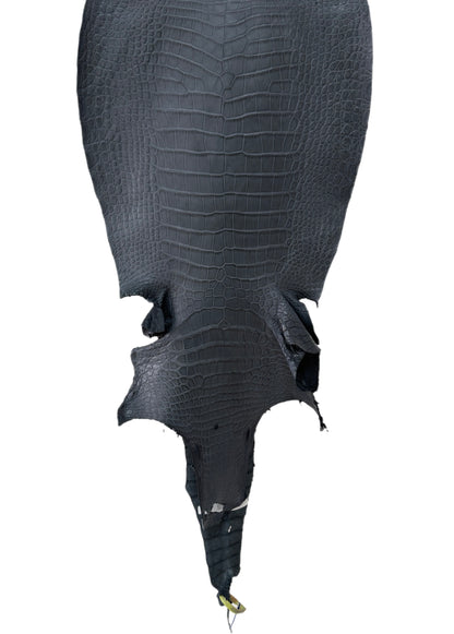 44 cm Grade 2/3 Blue Jean Matte Wild American Alligator Leather - Tag: LA25-0015285