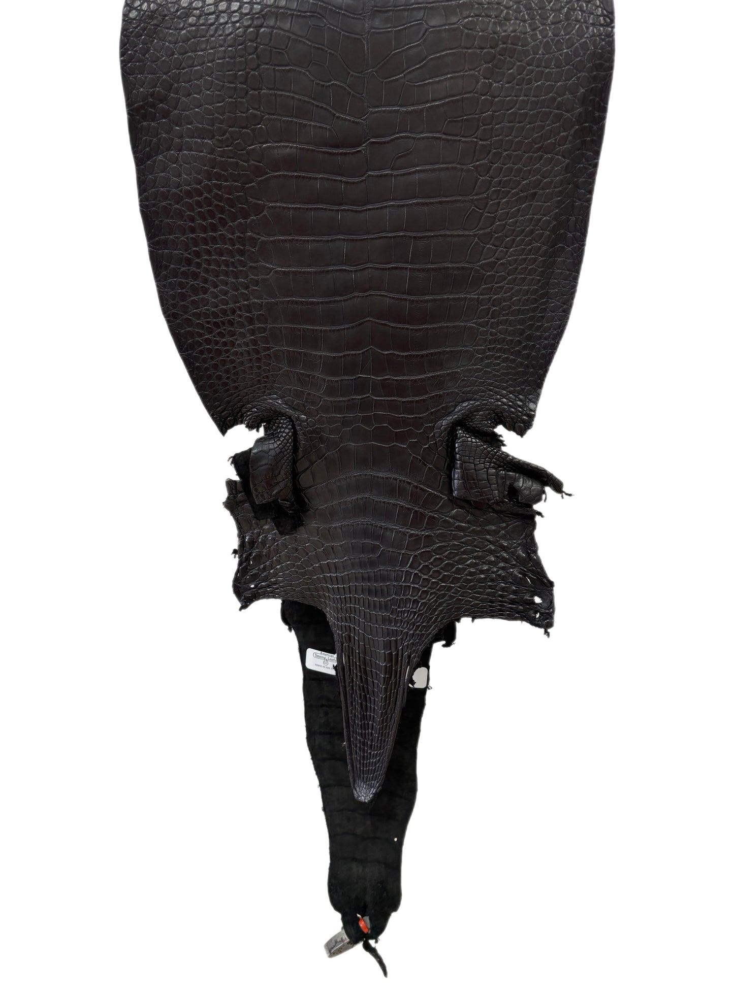 28 cm Grade 2/3 Black Matte Farm-Raised American Alligator Leather - Tag: LA23-0531064