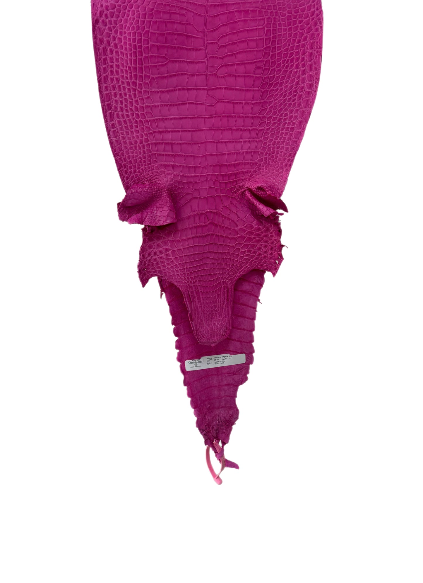 28 cm Grade 1/2 Rosa Matte Farm-Raised American Alligator Leather - Tag: FL21-0024820