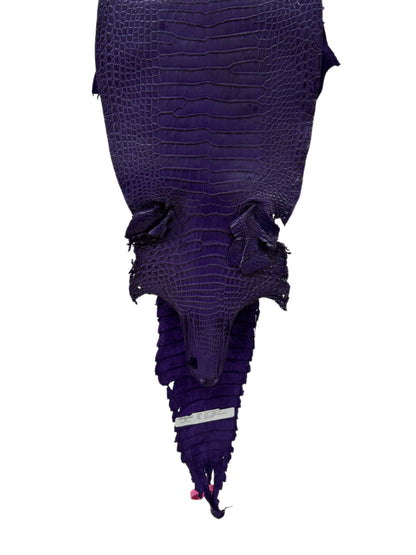 26 cm Grade 4/5 Violet Primavera Matte Farm-Raised American Alligator Leather - Tag: FL21-0024116