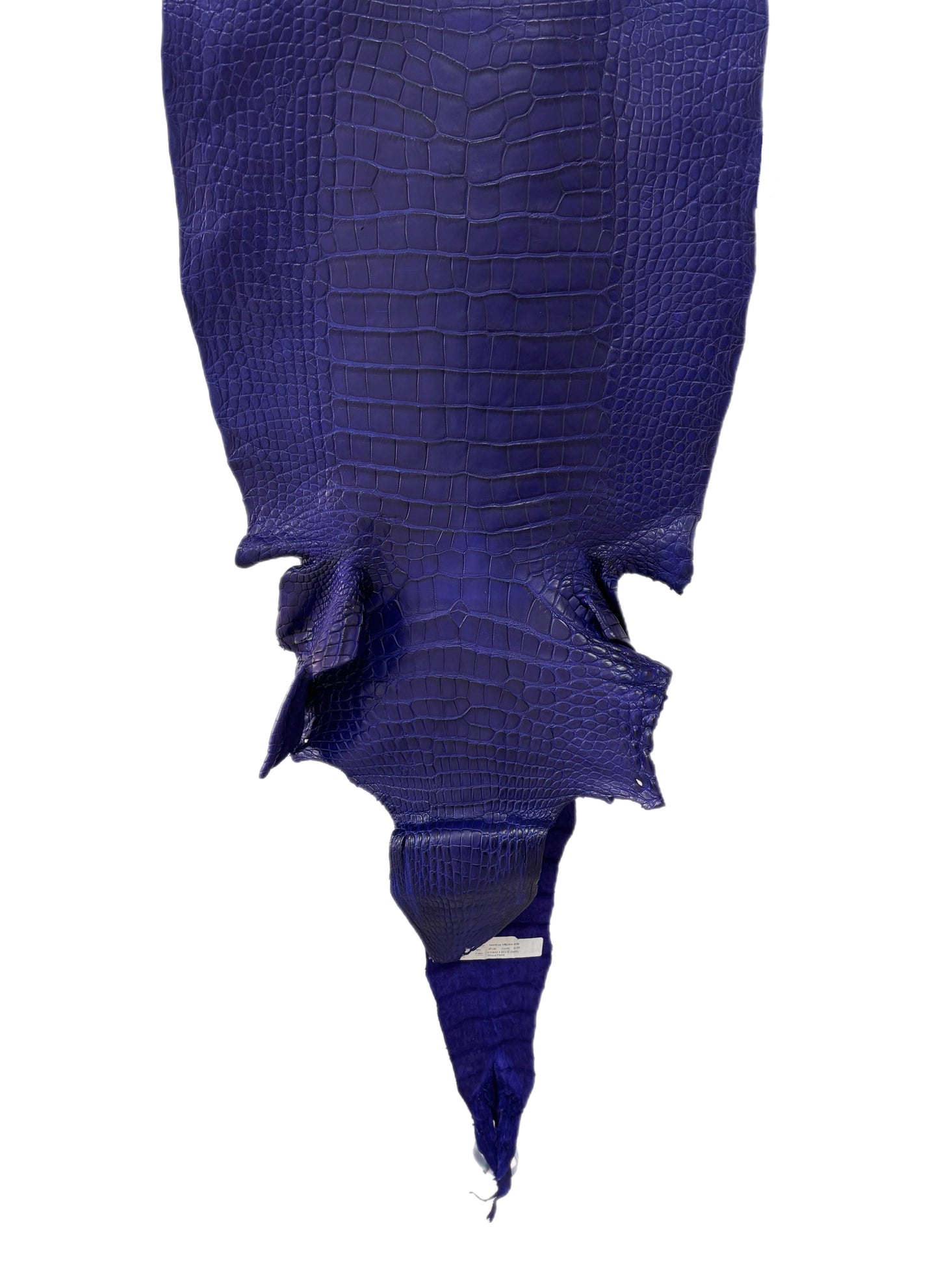 43 cm Grade 2/3 Cobalt Blue Matte Wild American Alligator Leather - Tag: LA23-0016343