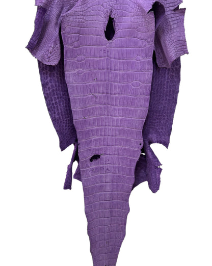 43 cm Grade 3/4 Lavender Jade Desert Wild American Alligator Leather - Tag: LA23-0152765